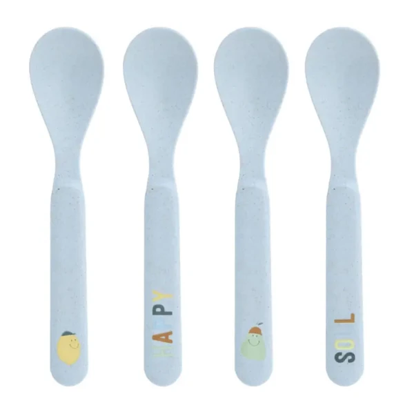 LÄSSIG Spoon Set PP/Cellulose Happy Fruits lemon