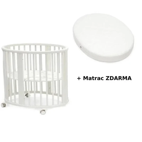 Stokke Sleepi Mini postieľka V3 White + matrac + prestieradlo