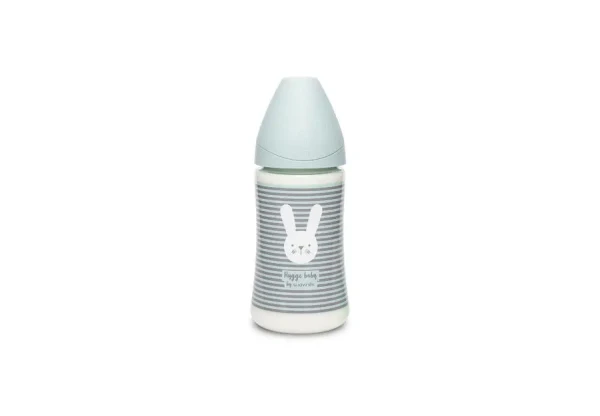 SUAVINEX | Premium láhev 270 ml 3P HYGGE proužky - zelená