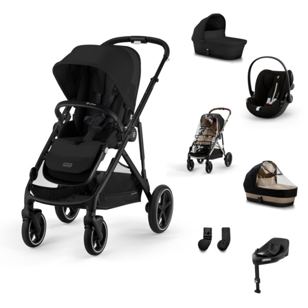 Cybex Gazelle S Kombinovaný kočík SET XL - Moon Black - Black Rám