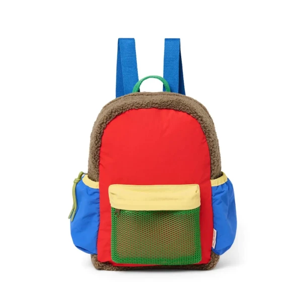 STUDIO NOOS - Patchwork Midi BACKPACK - batôžtek Fiery red