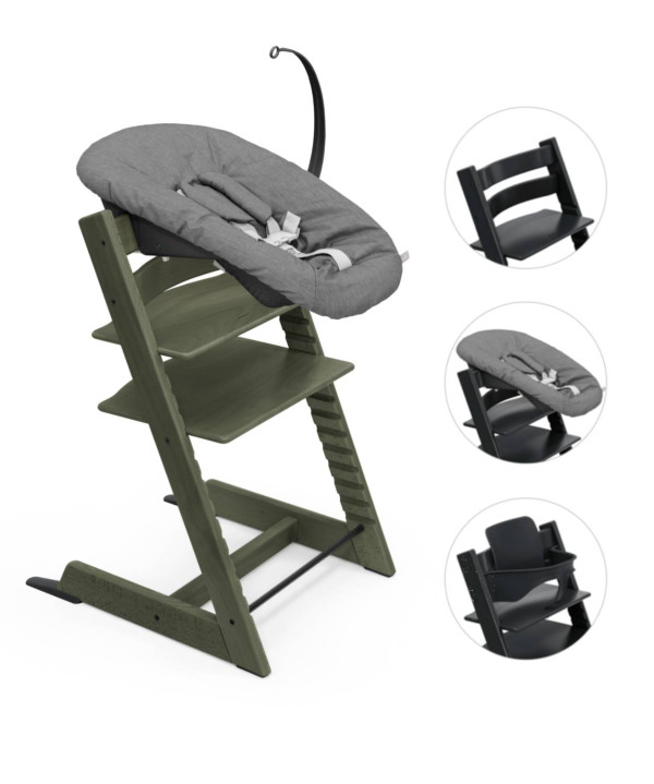 Stokke Tripp Trapp Bundle Stolička + baby set + newborn set Marble Green