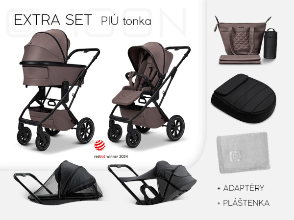 PIÚ Extra set Black matt - TONKA