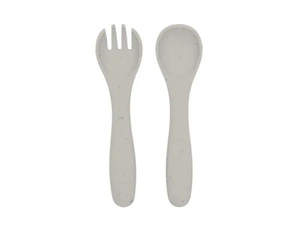 KikkaBoo Příbor 2-dílný Platinum Silicone Sand