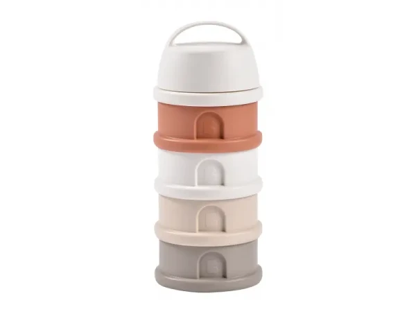 Beaba Sada kelímků na sušené mléko / svačinu Cotton White / Terracotta