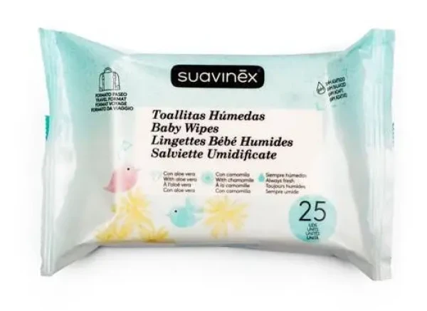 SUAVINEX | HYGIENICKÉ pleťové hydratační ubrousky 25 ks