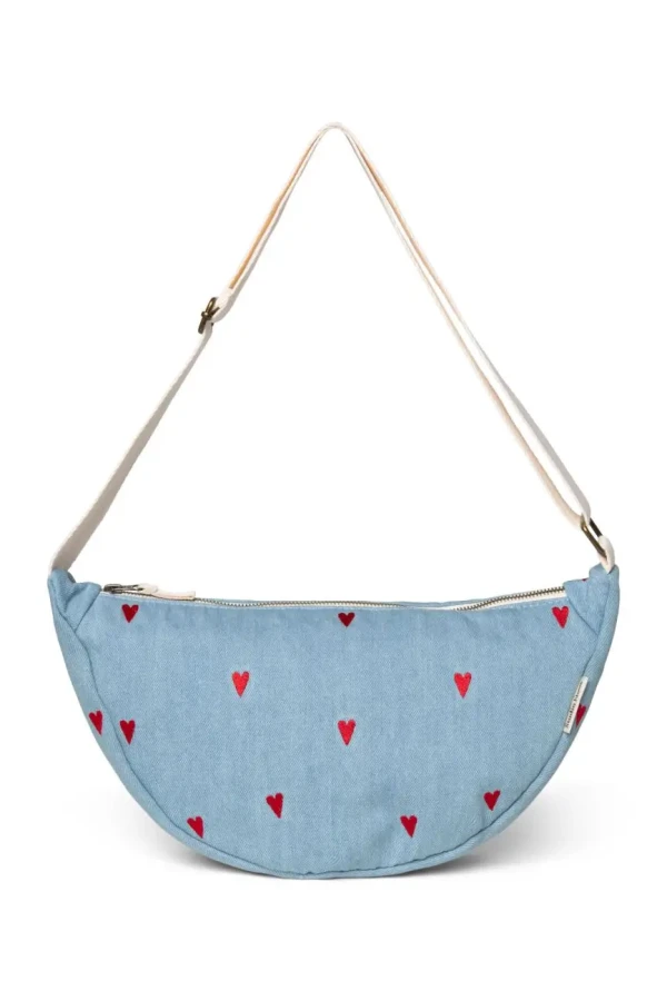 STUDIO NOOS - Denim Adult FANNY kabelka Blue Hearts