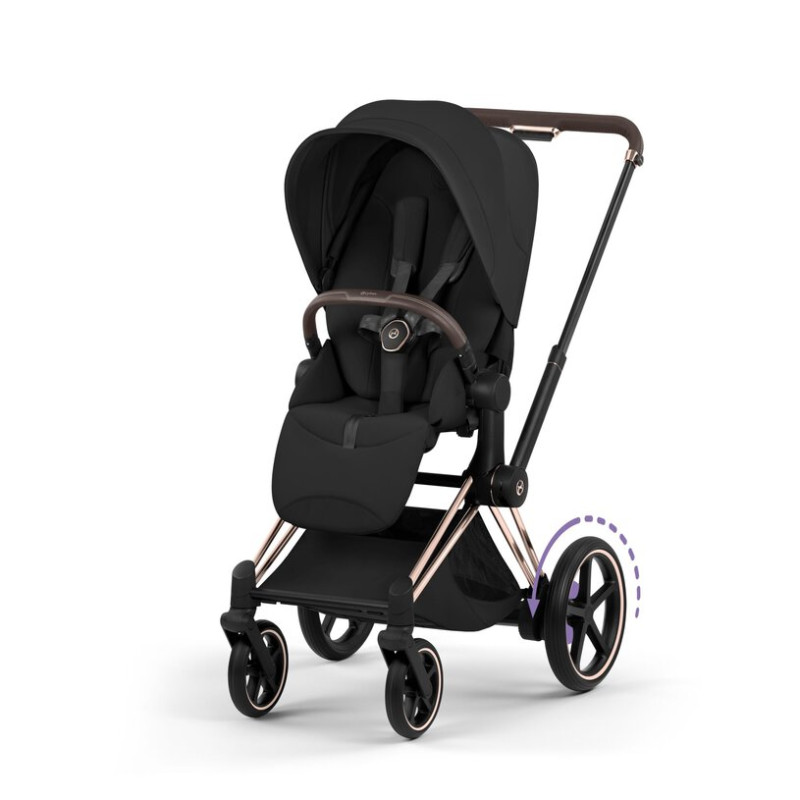 CYBEX E-PRIAM 5 Style podvozok + SEAT ROSE GOLD
