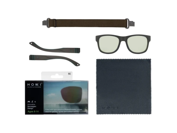 Mokki Multiuse okuliare pre deti 8-14r, Olive green