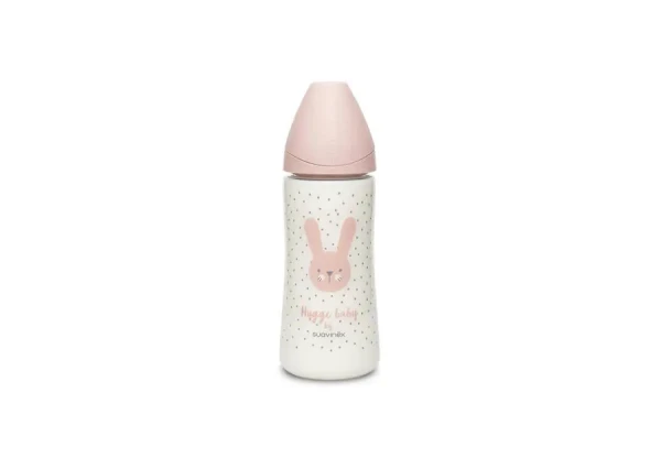 SUAVINEX | Premium láhev 360 ml L HYGGE králík - růžová