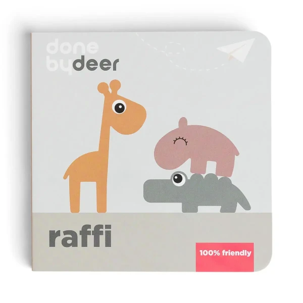 DONE BY DEER Aktívna knižka Raffi Friends - mix farieb