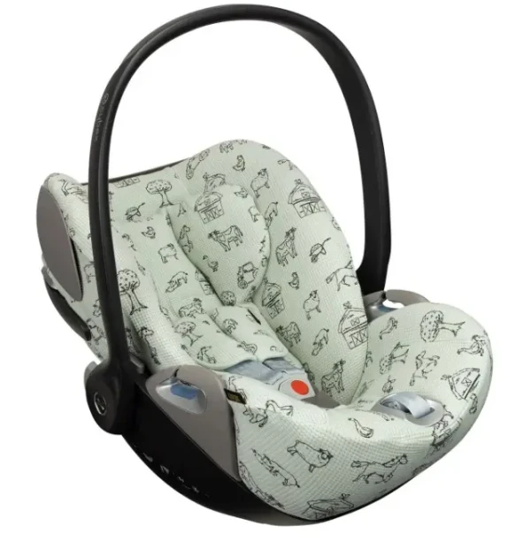 Ochranný potah na autosedačku Cybex Cloud UKJE zelený Farma Waffle