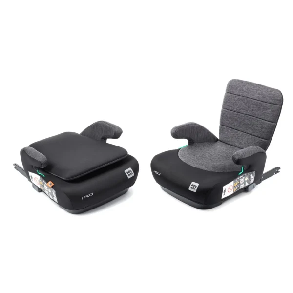 BabyAuto DOKA iFIX 125-150, podsedák so sklopnou opierkou chrbta, black grey flame