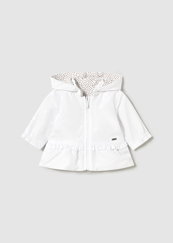 Mayoral Dievčenská obojstranná vetrovka Layette Girl White 6-9M