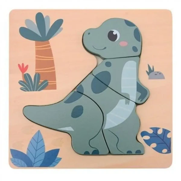 Jouéco Dřevěné mini puzzle Dino II 12m+