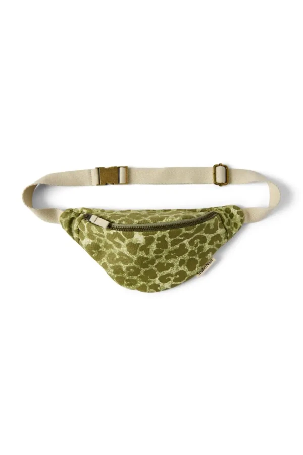 STUDIO NOOS - Cotton Mini FANNY pack - ľadvinka Green Leopard