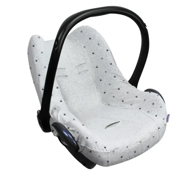 Dooky Potah na autosedačku Seat Cover 0+ Light Grey Crowns