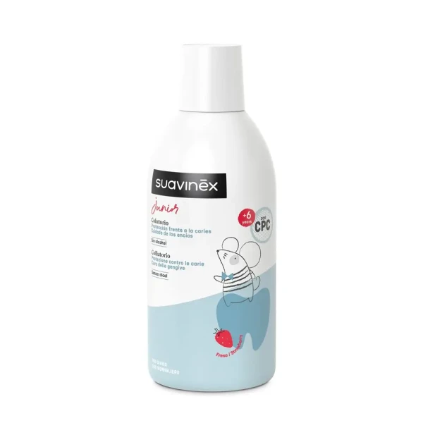 SUAVINEX | Dětská ústní voda Junior s příchutí jahody – 500 ml