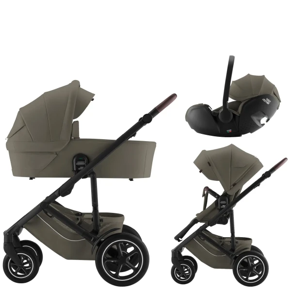 BRITAX Set kočík Smile 5Z + hlboká korba + autosedačka Baby-Safe PRO Lux, Urban Olive