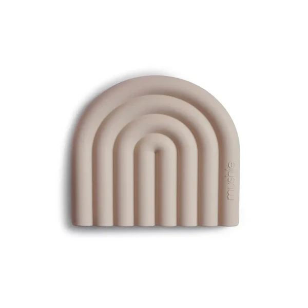 Mushie silikónové hryzatko Rainbow Shifting Sand