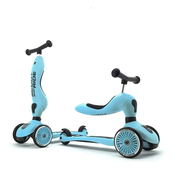 Scoot & Ride Odrážedlo a koloběžka 2v1 Highwaykick 1 Blueberry