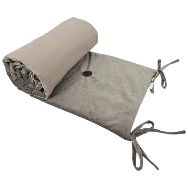 EKO Mantinel do postieľky bavlnený Velvet Dark Beige 360cm