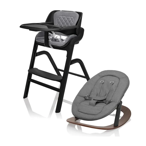 Zopa Set židlička Inspira + novorozenecký set + houpací základna, Berry Black