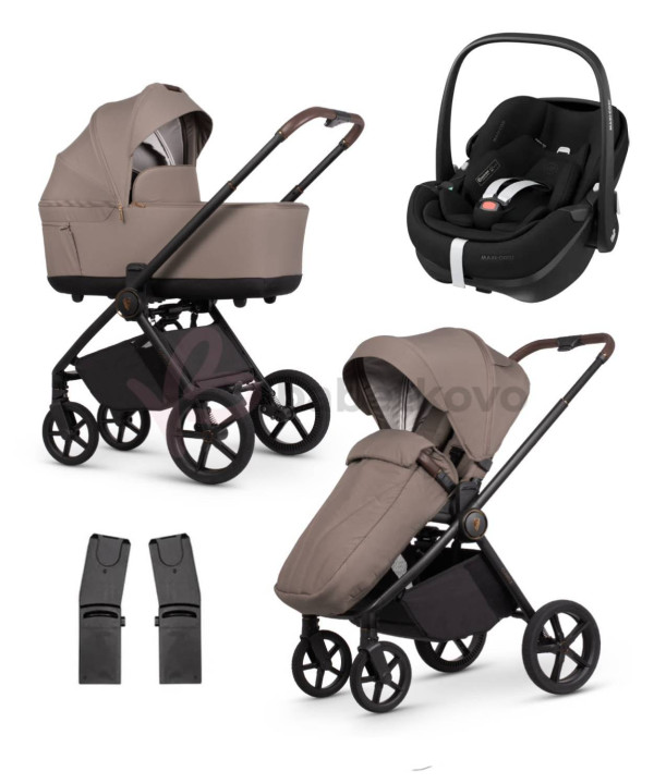 VENICCI CLARO 2 Almond + Autosedačka Maxi-Cosi Pebble 360 Pro2