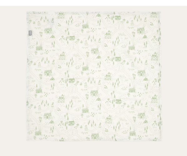 Stokke Obojstranná mušelínová plienka 60x60cm 2ks Sage green map