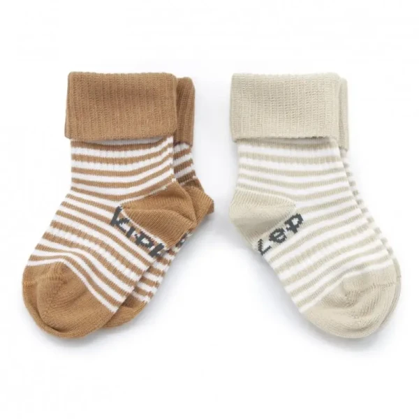 KipKep Dětské ponožky Stay-on-Socks 0-6m 2páry Camel & Sand