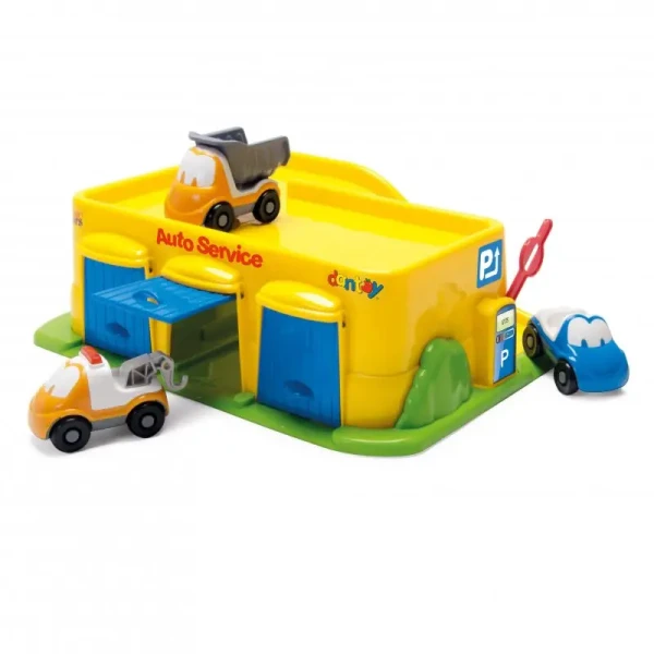 DANTOY Fun Cars autoservis se 3 autíčky 4ks 12m+