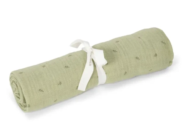 Little Dutch Plienka zavinovacia 120x120 cm Pure Sage