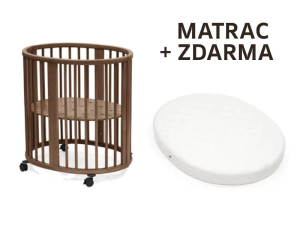 Stokke Sleepi Mini postieľka V3 Warm brown + MINI matrac ZDARMA