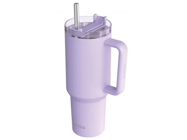 Quokka Nerezový termohrnek s brčkem Stream Purple 1200 ml