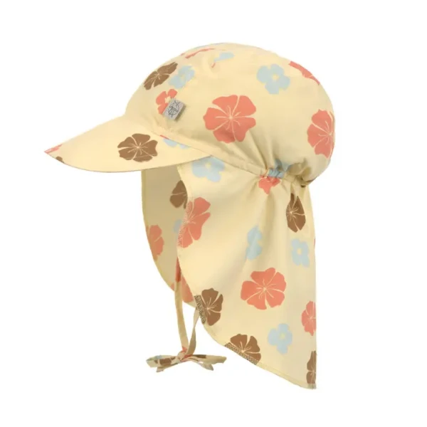 LÄSSIG Sun Protection Flap Hat flowers vanilla 07-18 mo.