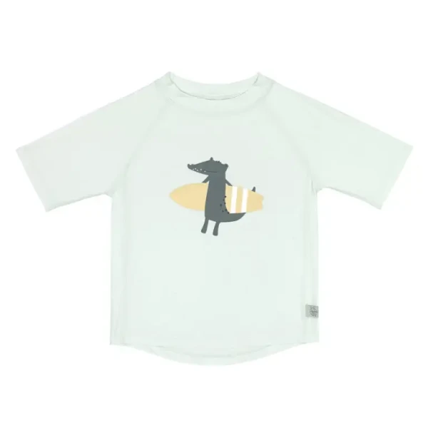 LÄSSIG Short Sleeve Rashguard crocodile sea foam 13-18 mo.