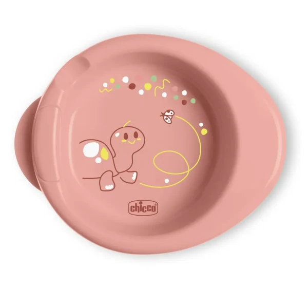 CHICCO Tanier protišmykový udržujúci teplé jedlo pink 6m+