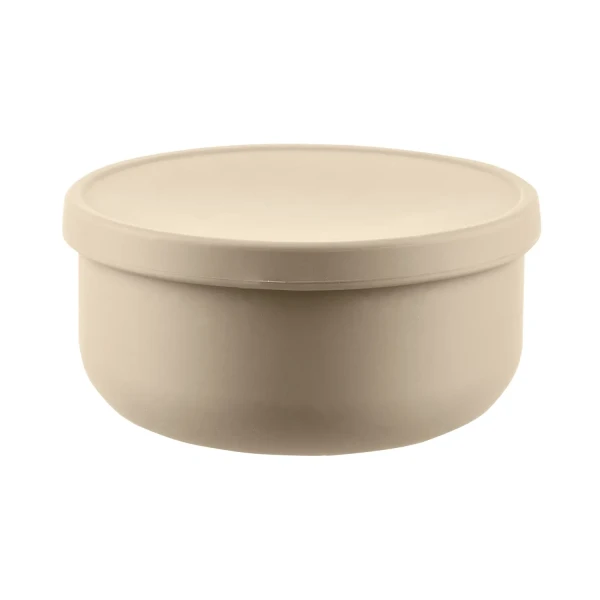 Zopa Silikónová miska s viečkom, Sand Beige