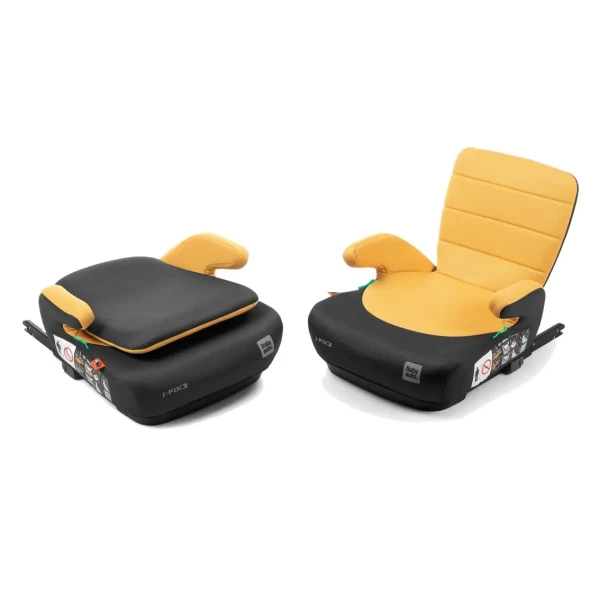 BabyAuto DOKA iFIX 125-150, podsedák so sklopnou opierkou chrbta, black mustard