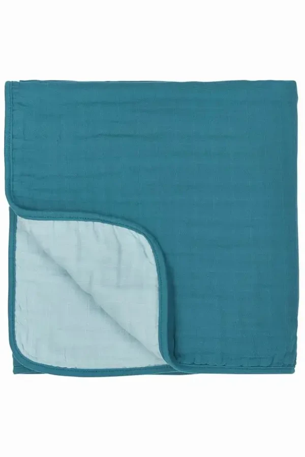 Mušelínová osuška velká - Petrol/sea blue