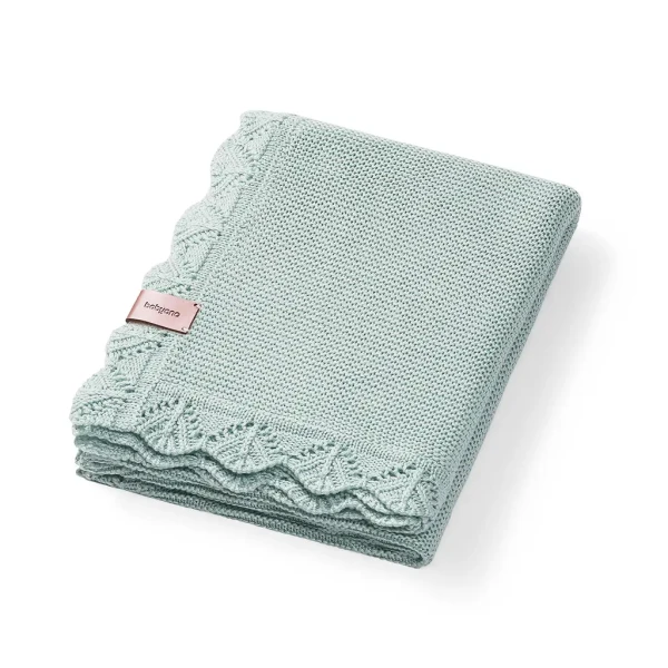 BABYONO Deka pletená bambusová Green 75 x 100 cm