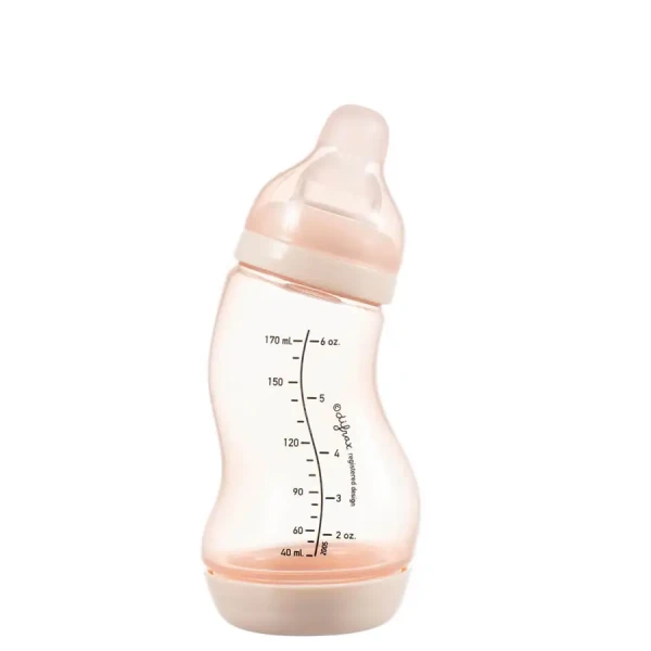 Difrax Kojenecká S-lahvička Difrax. antikolik, světle růžová, 170ml