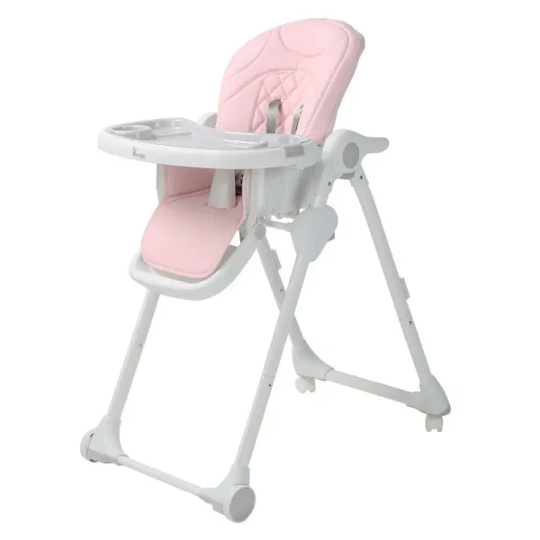 BO Jungle Jídelní židlička B-DINNER CHAIR WHEELY Pink