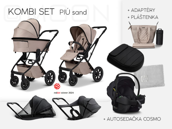 PIÚ Kombi set Black chrome - SAND