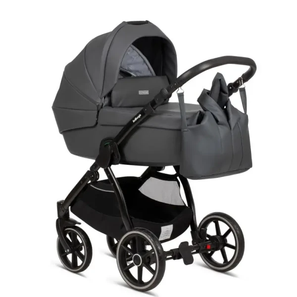 BO Jungle Hluboký kočárek B-SUVVY Shadow Grey Eco Leather