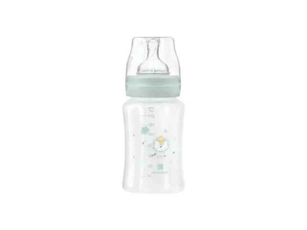 KikkaBoo Kojenecká láhev 240ml 3m+ Jungle King Mint