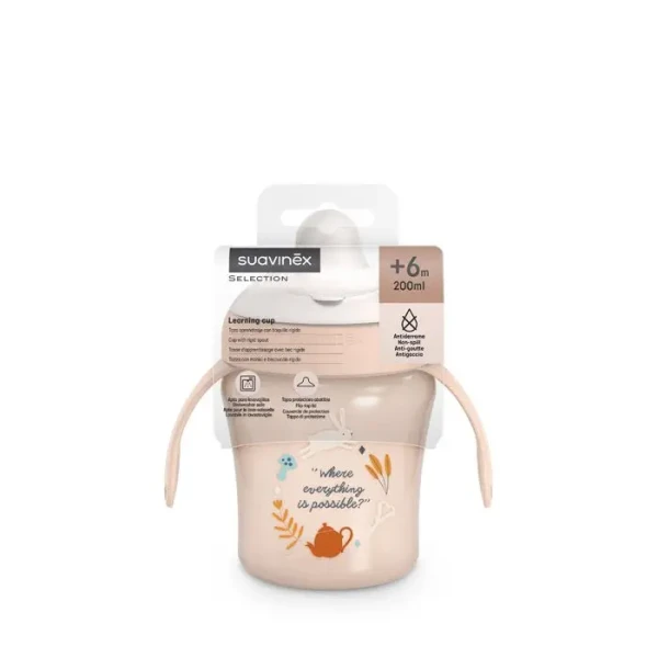 SUAVINEX | Nerozlitný hrníček WONDERLAND 200 ml - RŮŽOVÝ
