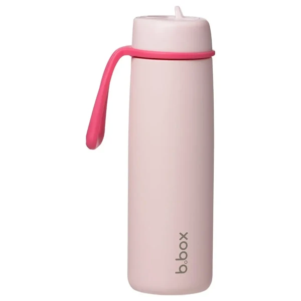 Nerezová termolahev s brčkem 690 ml - pink paradise