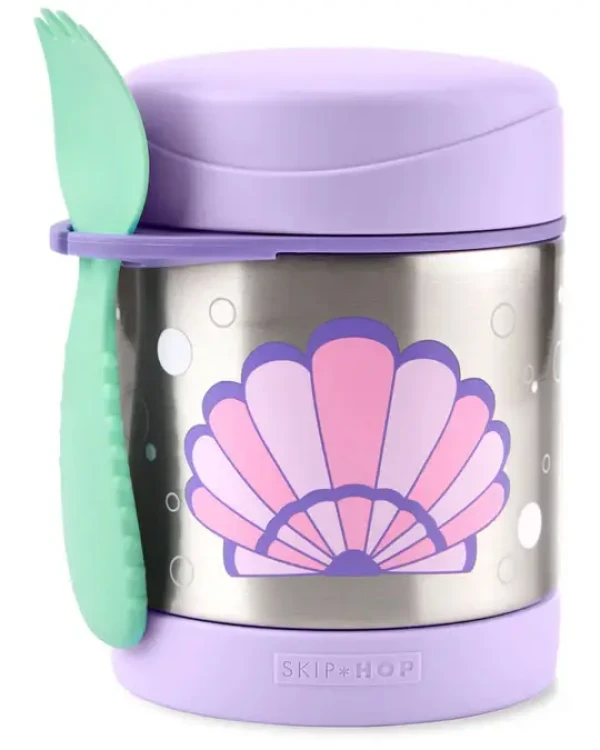 SKIP HOP Spark Style Termoska na jedlo s lyžičkou/vidličkou Mušľa 325 ml, 3r+