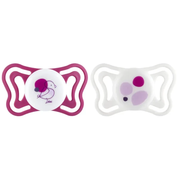 CHICCO Cumlíky Physioforma Light silikónové ortodontické ružové 6-16m, 2 ks